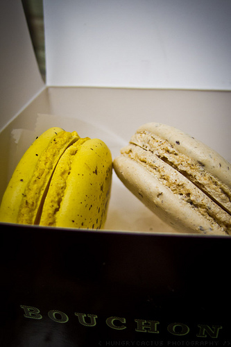 Banana & Hazelnut macaron from Bouchon Bakery, Yountville