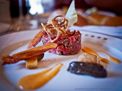 Steak tartare at Bouchon, Yountville, CA